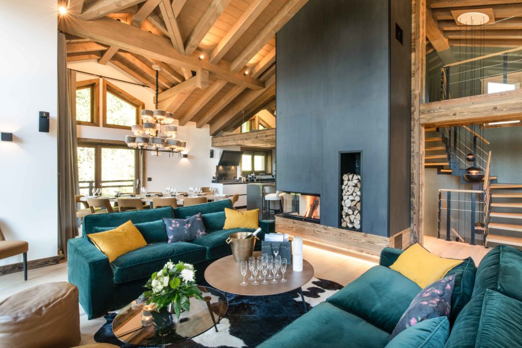 Centenart lodge living room courchevel